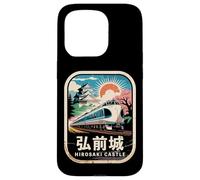Carcasa para iPhone 15 Pro Hirosaki Castle Japón Retro Tren Vintage Kanji Souvenir