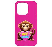 Carcasa para iPhone 15 Pro Hola Cutie. Animal Gracioso, Saludo