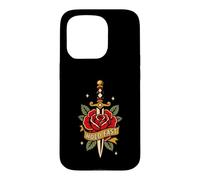 Carcasa para iPhone 15 Pro Hold Fast Dagger Rose Traditional Tattoo Flash Old Ink