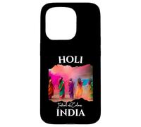 Carcasa para iPhone 15 Pro Holi Festival India Recuerdo Turístico Mumbai Delhi Kerala Goa