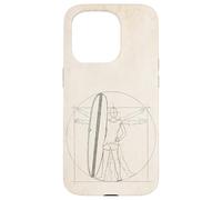 Carcasa para iPhone 15 Pro Hombre de Vitruvio Chica Surfera con Mini-Malibú