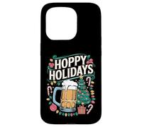 Carcasa para iPhone 15 Pro Hoppy Holidays Funny Christmas Beer Happy Holidays Juego de Palabras