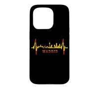 Carcasa para iPhone 15 Pro Horizonte de Madrid Skyline Latido Pulso Bandera Amo Madrid