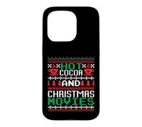 Carcasa para iPhone 15 Pro Hot Cocoa and Christmas Movies Ugly Sweater Winter Art