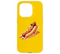 Carcasa para iPhone 15 Pro Hot Dog Beach Wiener Funny Holiday Lover Juego de Palabras Ingenioso Humor Arte