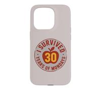 Carcasa para iPhone 15 Pro Humor de Maestros Jubilados: sobreviví 30 años de Lunes