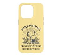 Carcasa para iPhone 15 Pro Humor Retro Fuegos Artificiales Anti-Violencia