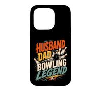 Carcasa para iPhone 15 Pro Husband Dad Bowling Legend Funny Bowler Father