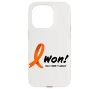 Carcasa para iPhone 15 Pro I Beat Kidney Cancer. I Won! Orange Ribbon For Survivors