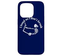 Carcasa para iPhone 15 Pro I Bend so I Don't Break Yoga Meditación Esqueleto Espiritual