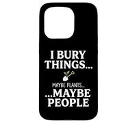 Carcasa para iPhone 15 Pro I Bury Things Maybe Plants Maybe People Funny Frog