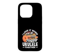 Carcasa para iPhone 15 Pro I Love It When We're Playing Ukelele Together Retro Sun
