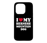 Carcasa para iPhone 15 Pro I Love My Bernese Mountain Dog Boyero de Montana Bernés