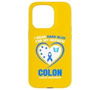 Carcasa para iPhone 15 Pro I Wear Dark Blue for My Nephew Concienciación sobre el cáncer de Colon