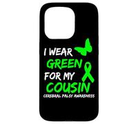 Carcasa para iPhone 15 Pro I Wear Green For My Cousin Cerebral Palsy Ribbon