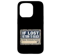 Carcasa para iPhone 15 Pro If Lost Return To Beach Coastal Crab Sign