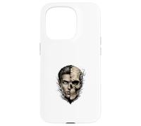 Carcasa para iPhone 15 Pro Ilustración de Concepto de cráneo de Muerte de Vida de Doble