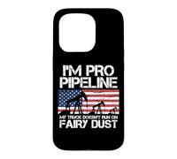 Carcasa para iPhone 15 Pro I'm Pro Pipeline Trucker Petróleo Gas Pipeliner Bandera Americana