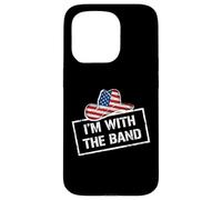 Carcasa para iPhone 15 Pro I'm with The Band Country Music USA Flag Cowboy Hat