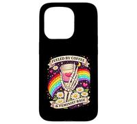 Carcasa para iPhone 15 Pro Impulsado por el café y la Furia Feminista Skeleton Rainbow Design