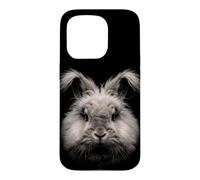 Carcasa para iPhone 15 Pro Inglés Angora Conejo Cara Bosque Fauna Silvestre