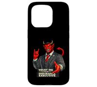 Carcasa para iPhone 15 Pro Insurance Devil | Protesta Humor Satanás Mal Codicia Corporativa
