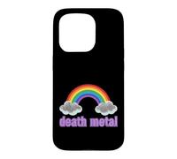 Carcasa para iPhone 15 Pro Ironic Death Metal Rainbow Diciendo Sarcástico