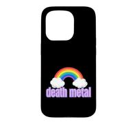 Carcasa para iPhone 15 Pro Ironic Death Metal Rainbow Diciendo Sarcástico