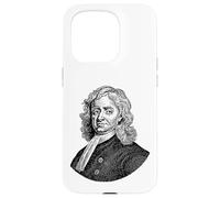 Carcasa para iPhone 15 Pro Isaac Newton Cara Retrato Profesor de Ciencias