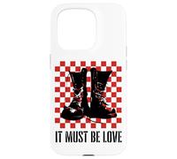 Carcasa para iPhone 15 Pro It Must Be Love 2 Tone Ska Music Checkerboard