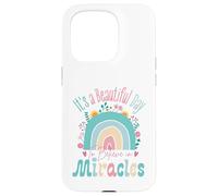 Carcasa para iPhone 15 Pro It's a Beautiful Day to Believe in Miracles Inspirational