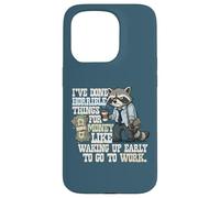 Carcasa para iPhone 15 Pro I've Done Horrible Things for Money Funny Raccoon Cansado Work