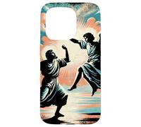 Carcasa para iPhone 15 Pro Jacob luchando con el ángel: una Escena bíblica inspiradora Que empodera