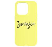 Carcasa para iPhone 15 Pro Jamaica Heart Love Jamaica Mujer