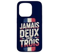 Carcasa para iPhone 15 Pro Jamais Deux Sans Trois Francia FRA Vintage