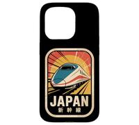Carcasa para iPhone 15 Pro Japón Shinkansen Retro Vintage Bullet Train Kanji Souvenir