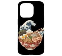 Carcasa para iPhone 15 Pro Japonés Ramen Bowl Ocean Kanagawa Wave Anime Food Noodle