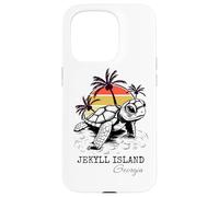 Carcasa para iPhone 15 Pro Jekyll Island Georgia Sea Turtle Preserve 70s Estilo Retro