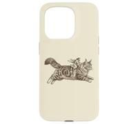 Carcasa para iPhone 15 Pro Jesús Montando Maine Coon Divertido Cristiano para Gatunos