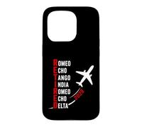Carcasa para iPhone 15 Pro Jubilación piloto de avión del Alfabeto fonético Retirado 2028