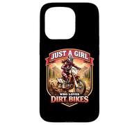 Carcasa para iPhone 15 Pro Just A Girl Who Loves Dirt Bikes Rider Motocross Motorbike