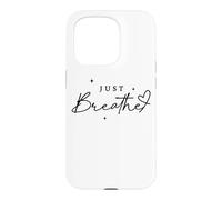 Carcasa para iPhone 15 Pro Just Breathe Mindfulness Yoga Alivio de la ansiedad