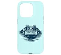 Carcasa para iPhone 15 Pro Just Chillin ’Gator - Minimal Alligator Eyes Afloat