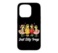 Carcasa para iPhone 15 Pro Just Silly Frogs Lindo Cottagecore Floral Spring Animal