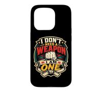 Carcasa para iPhone 15 Pro Karate Artes Marciales Dojo Black Belt Fighter