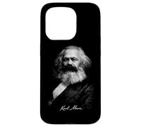 Carcasa para iPhone 15 Pro Karl Marx Retrato Socialismo Teoría Política Icono