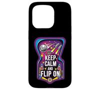 Carcasa para iPhone 15 Pro Keep Calm and Flip On Retro Pinball Arcade Game