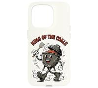 Carcasa para iPhone 15 Pro King of The Coals Retro Cartoon BBQ Kettle Grill Grill