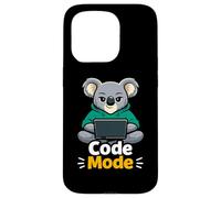 Carcasa para iPhone 15 Pro Koala Coder Modo Código Mascota Gráfico