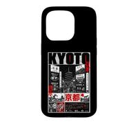 Carcasa para iPhone 15 Pro Kyoto Japón Templo Ciudad Póster Arte Ilustración